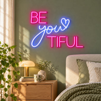Be You Tiful LED Neon Sign - lifestyle view