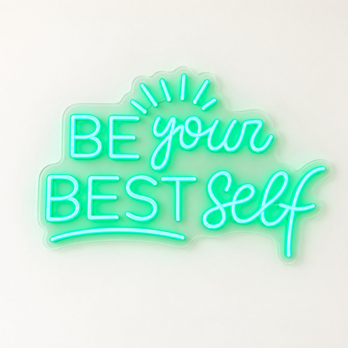 Be Your Best Self LED Neon Sign - natural light view
