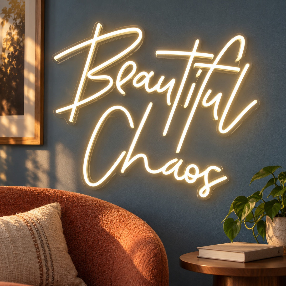 Beautiful Chaos LED Neon Sign - advertising view