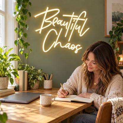 Beautiful Chaos LED Neon Sign - lifestyle view