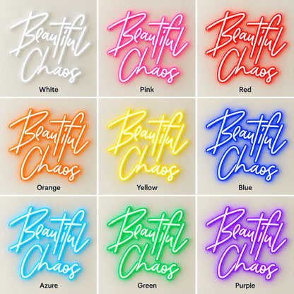 Beautiful Chaos LED Neon Sign - nine-color grid