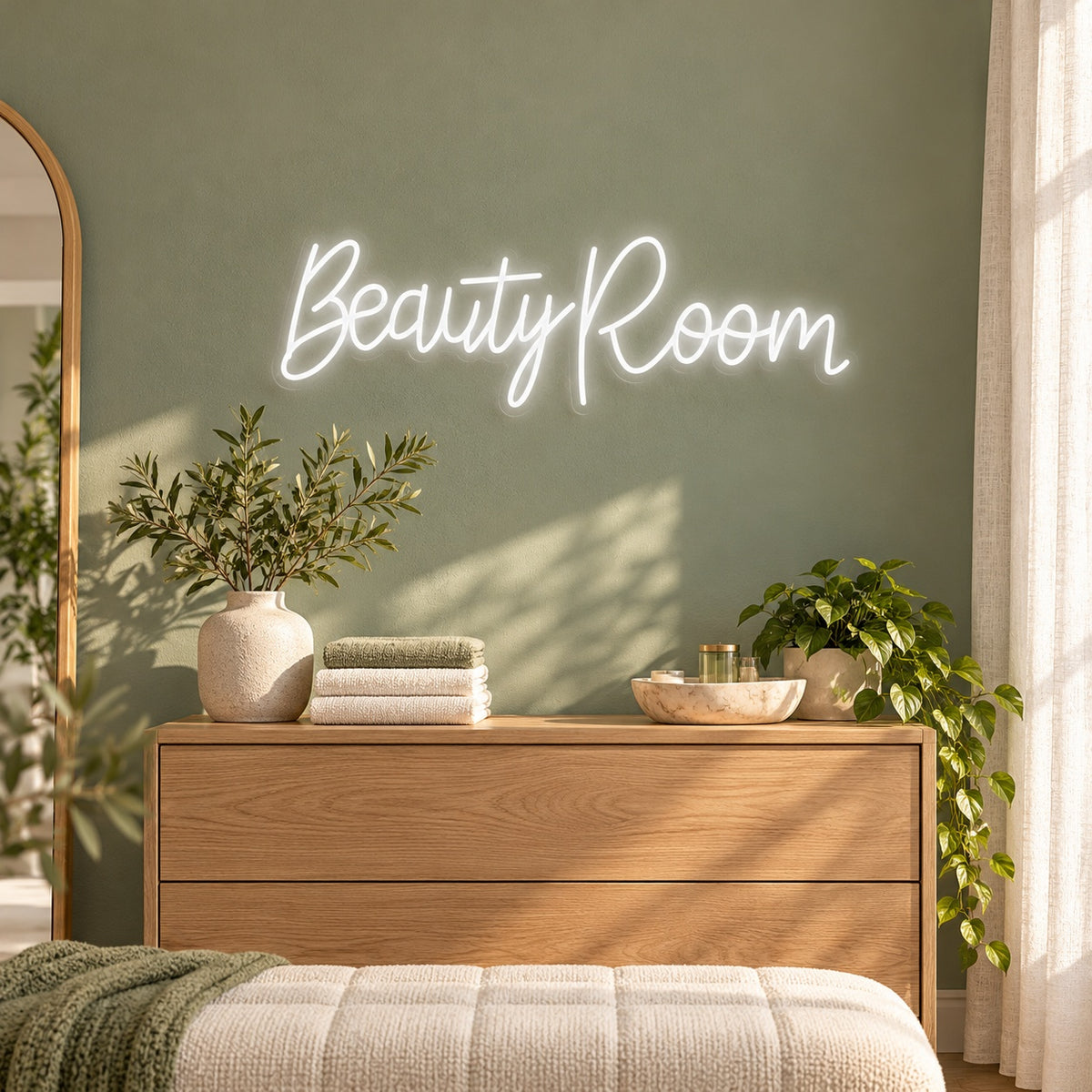 Beauty Room LED Neon Sign - lifestyle view