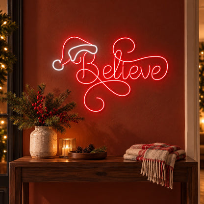 Believe LED Neon Sign - advertising view