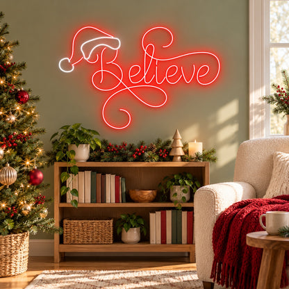 Believe LED Neon Sign - lifestyle view