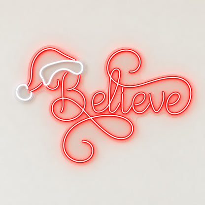 Believe LED Neon Sign - natural light view