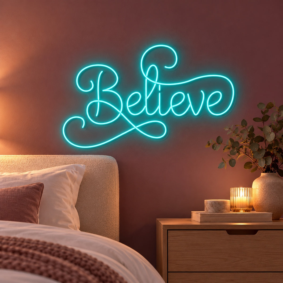 Believe LED Neon Sign - advertising view