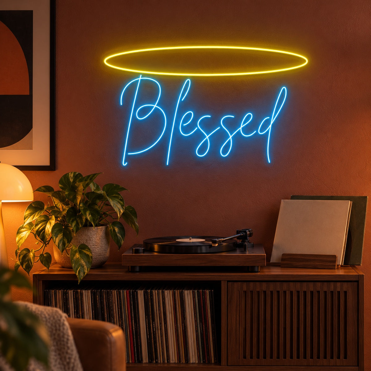 Blessed LED Neon Sign - advertising view