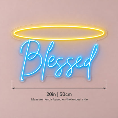 Blessed LED Neon Sign - size guide