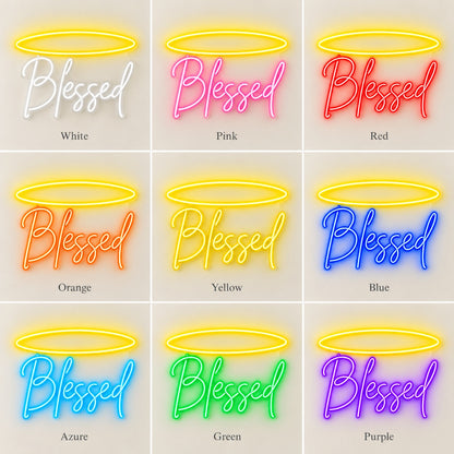 Blessed LED Neon Sign - nine-color grid