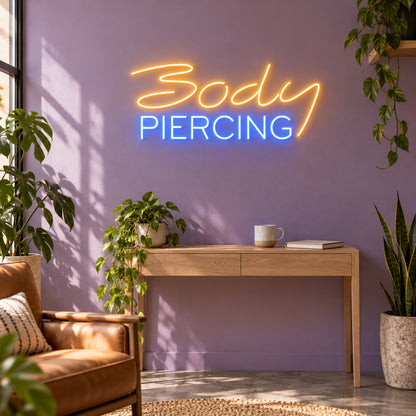 Body Piercing LED Neon Sign - lifestyle view