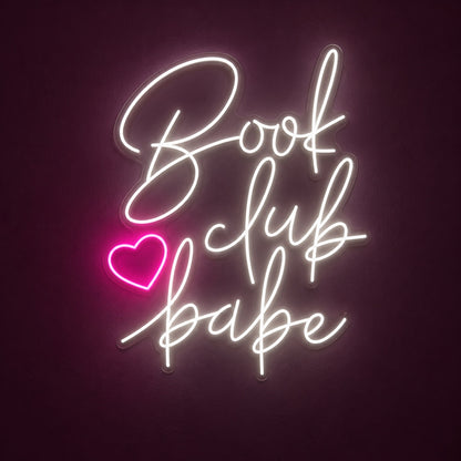 Book Club Babe LED Neon Sign - product hero