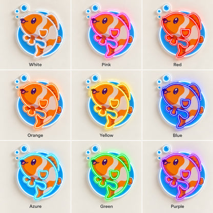 Cartoon Clownfish LED Neon Sign - nine-color grid