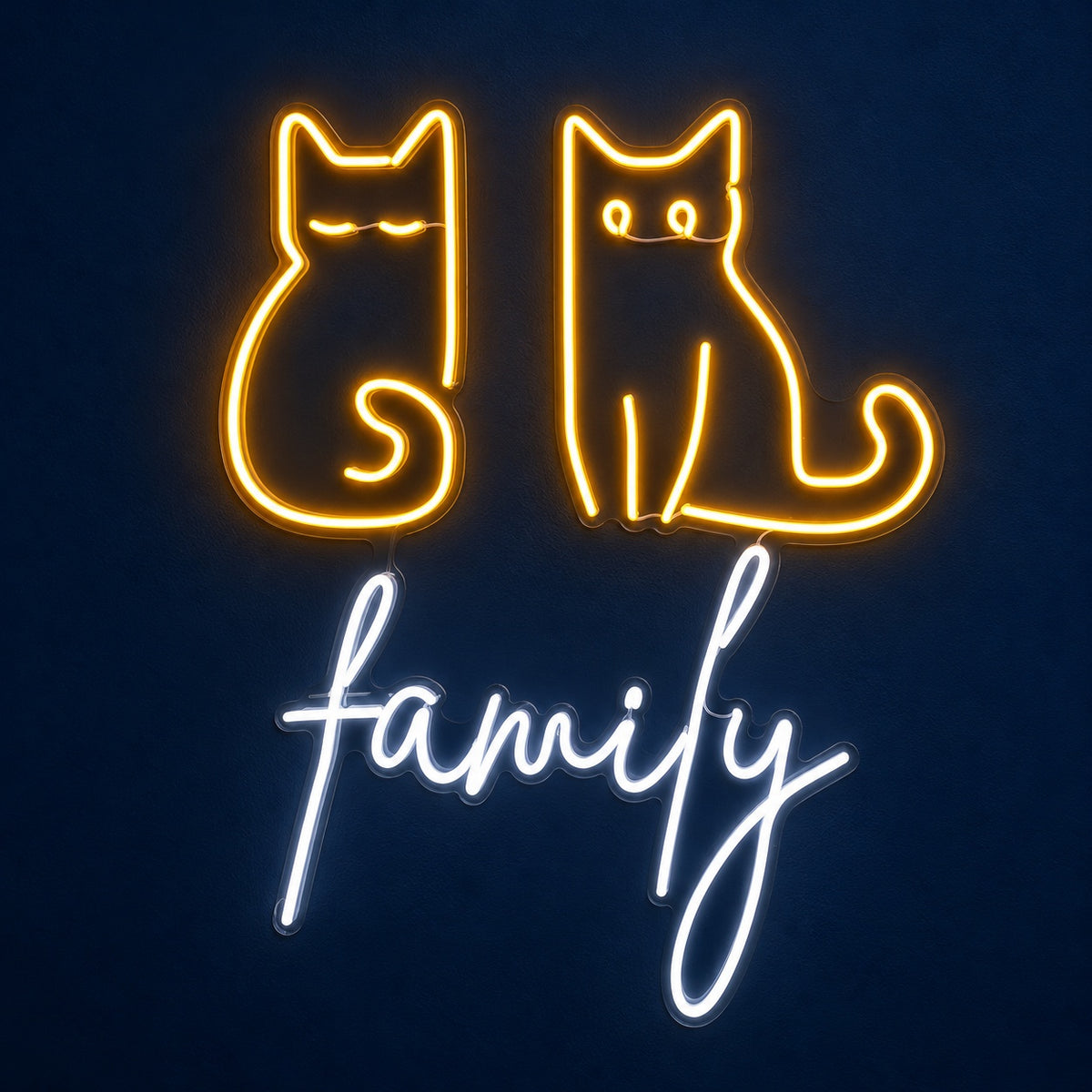 Cat Family LED Neon Sign - product hero