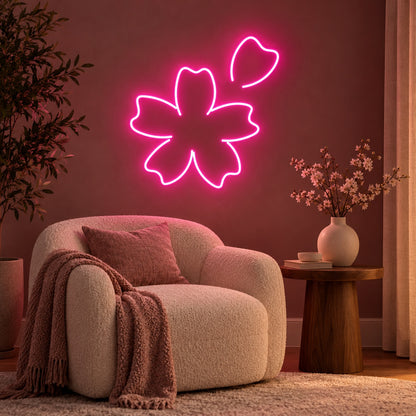 Cherry Blossom LED Neon Sign - advertising view