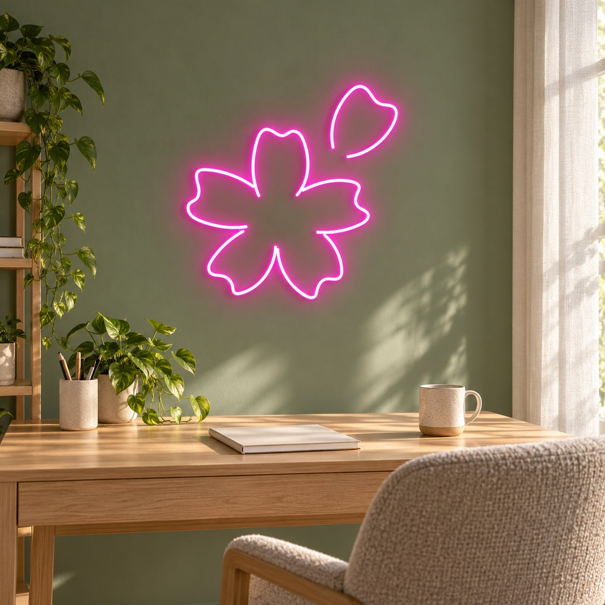 Cherry Blossom LED Neon Sign - lifestyle view