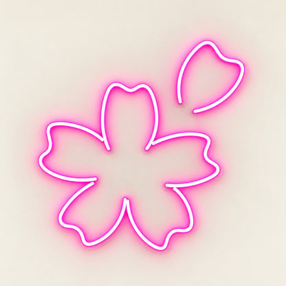 Cherry Blossom LED Neon Sign - natural light view