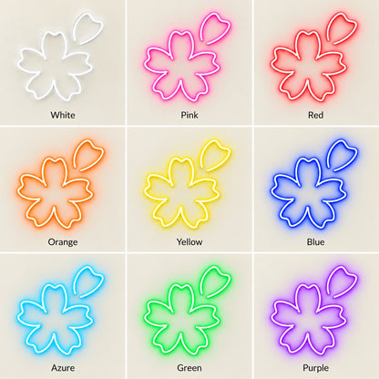 Cherry Blossom LED Neon Sign - nine-color grid