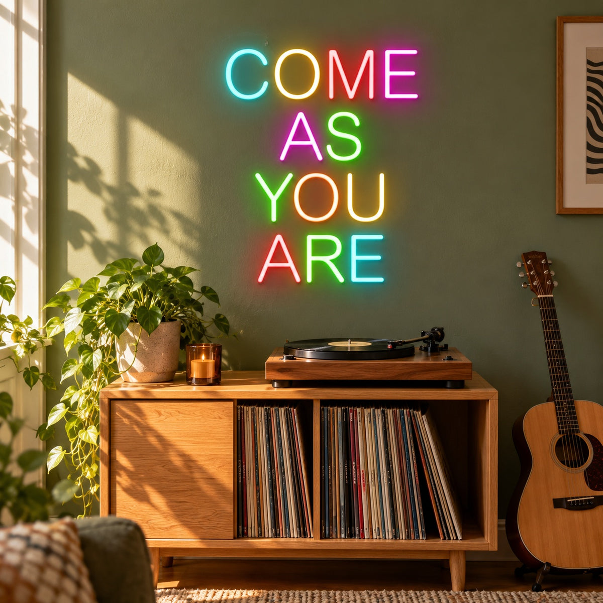 Come As You Are LED Neon Sign - lifestyle view