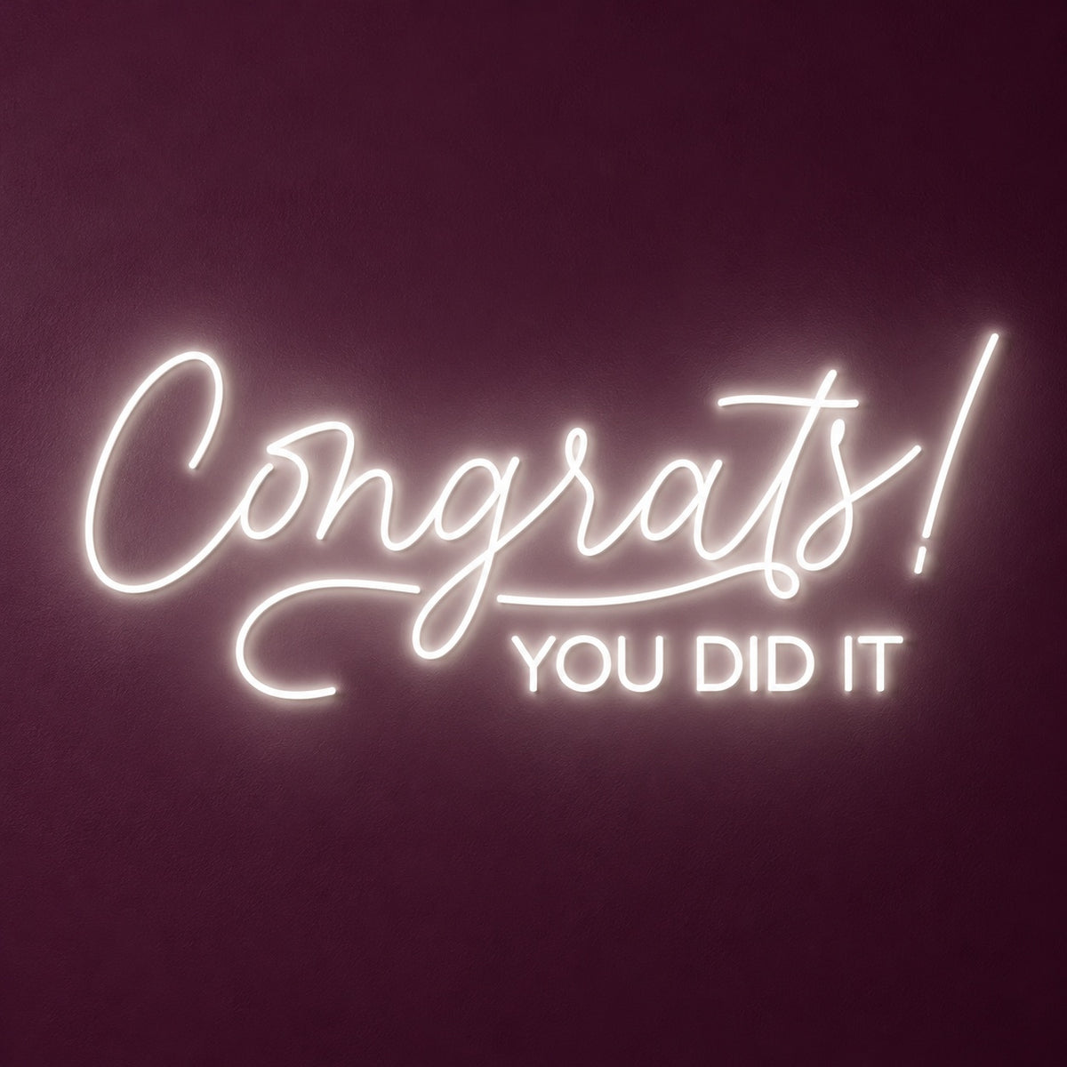 Congrats! You Did It LED Neon Sign - product hero