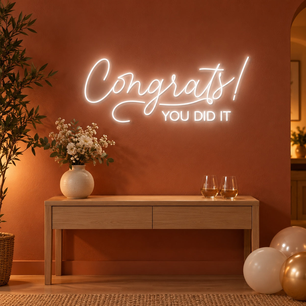 Congrats! You Did It LED Neon Sign - advertising view