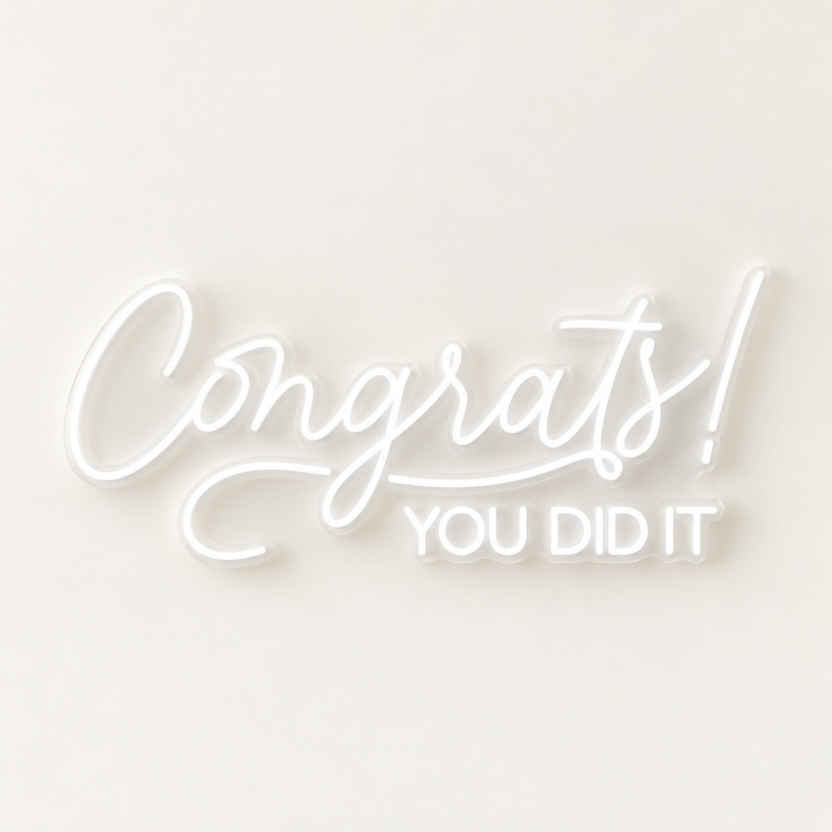Congrats! You Did It LED Neon Sign - natural light view