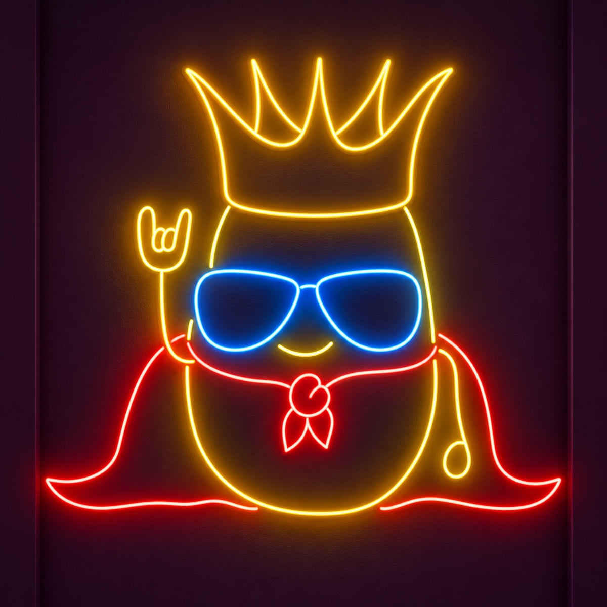 Cool Crowned Character LED Neon Sign - product hero