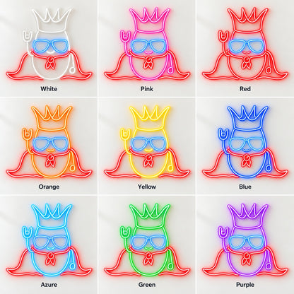 Cool Crowned Character LED Neon Sign - nine-color grid