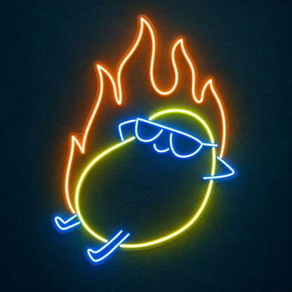 Cool Flaming Character LED Neon Sign - product hero