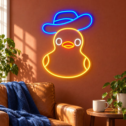 Cowboy Duck LED Neon Sign - lifestyle view