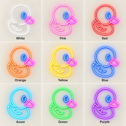 Cute Duck LED Neon Sign - nine-color grid
