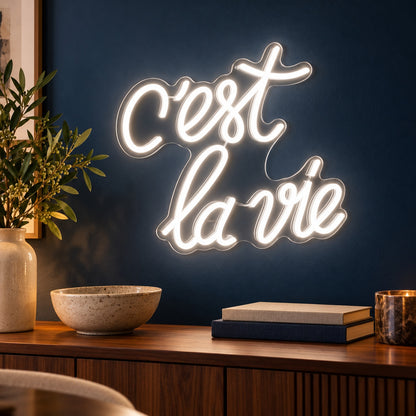 C’est La Vie LED Neon Sign - advertising view