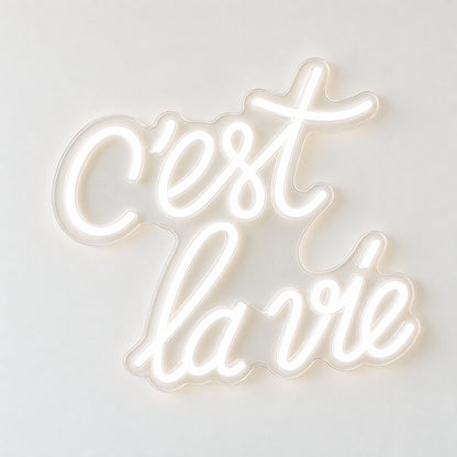 C’est La Vie LED Neon Sign - natural light view
