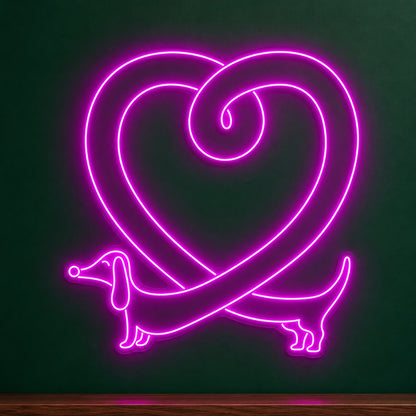 Dachshund Heart LED Neon Sign - product hero