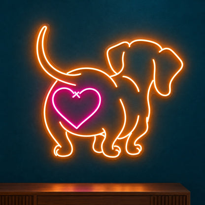 Dachshund Heart LED Neon Sign - product hero