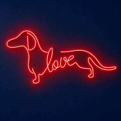 Dachshund Love LED Neon Sign - product hero