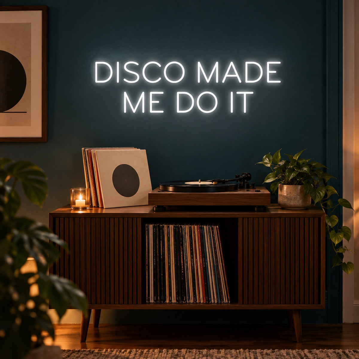 Disco Made Me Do It LED Neon Sign - advertising view