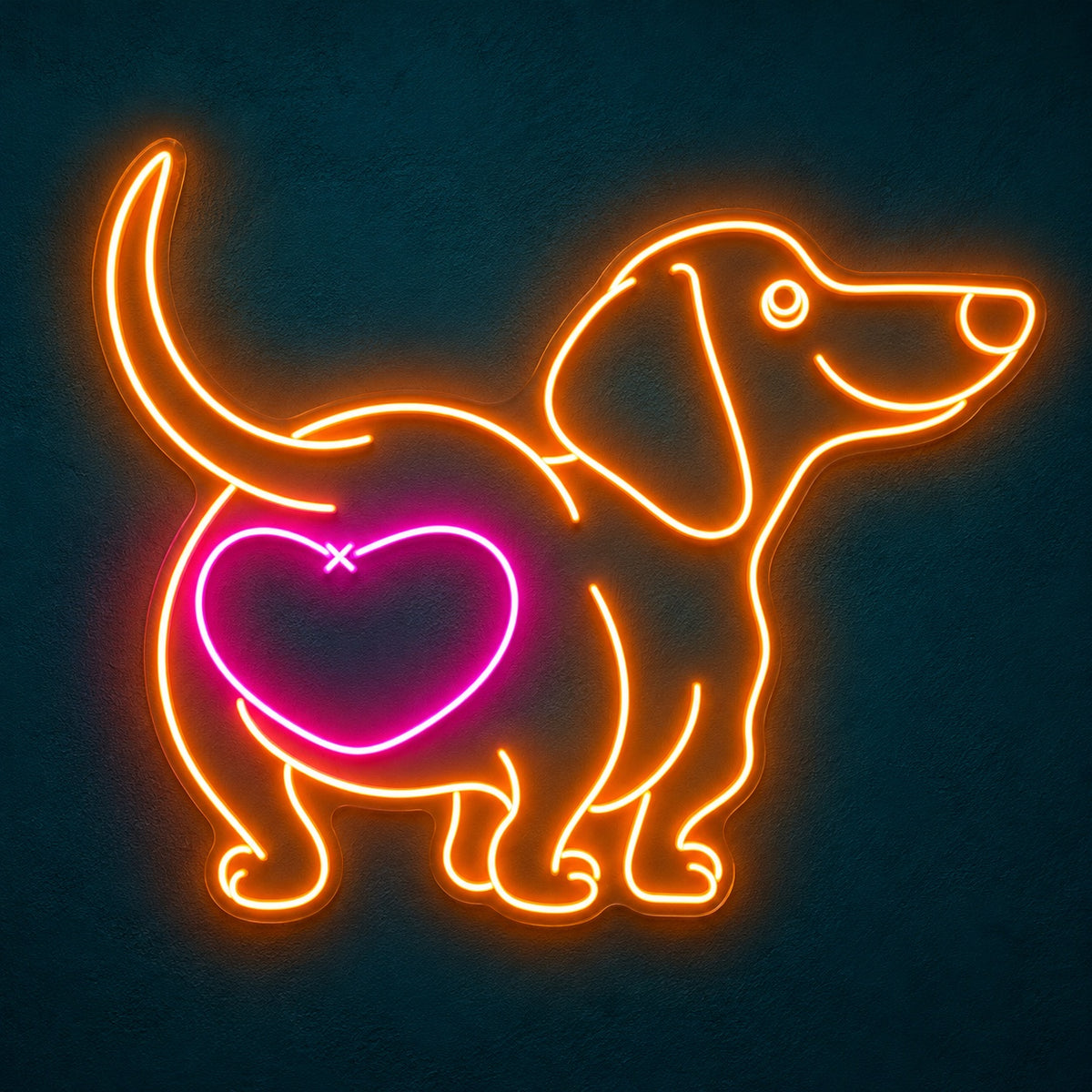 Dog With Heart LED Neon Sign - product hero