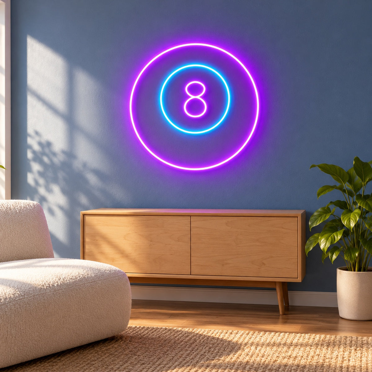 Eight Ball LED Neon Sign - lifestyle view