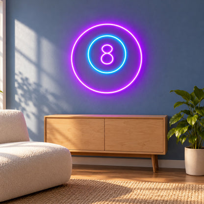 Eight Ball LED Neon Sign - lifestyle view