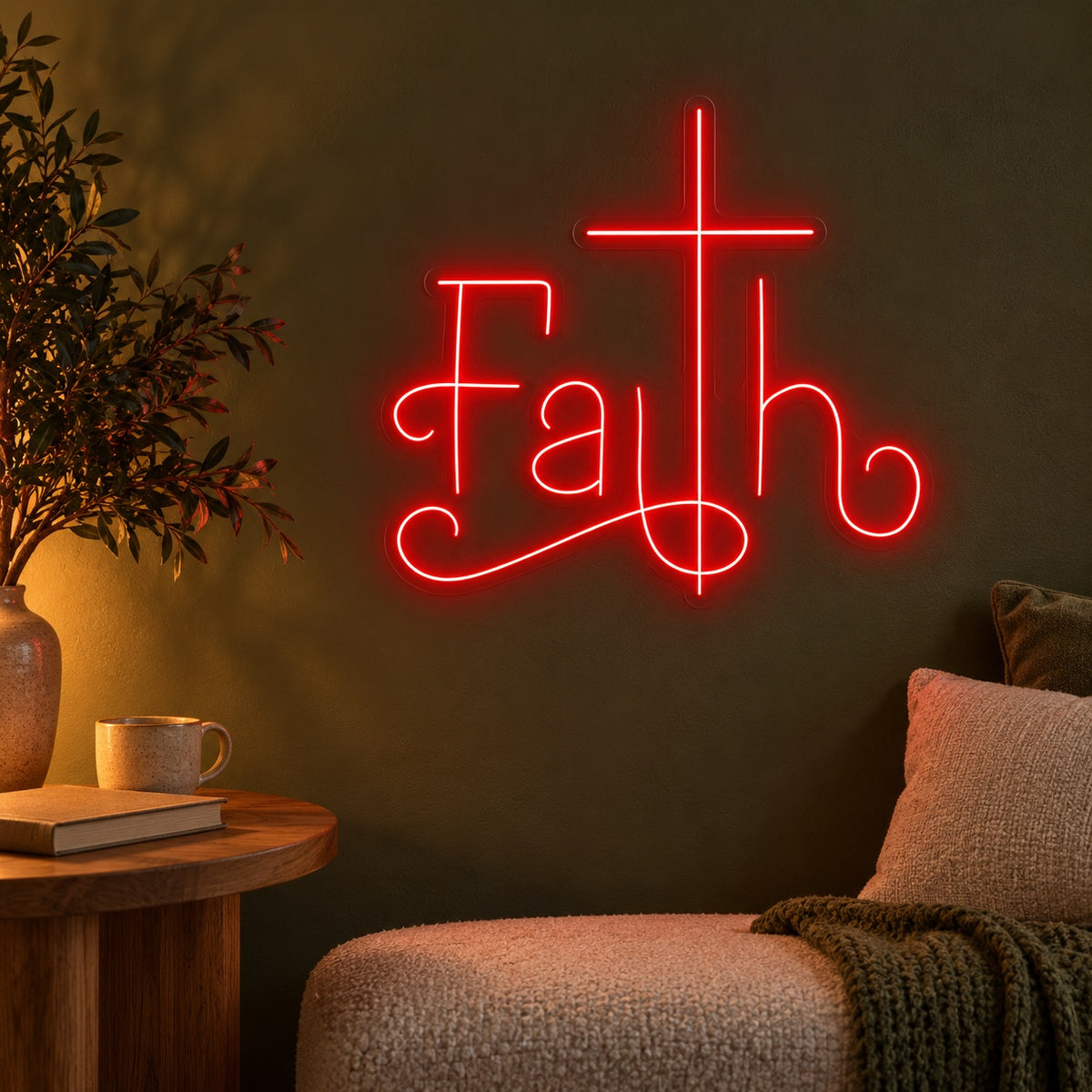 Faith LED Neon Sign - advertising view