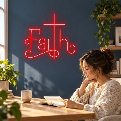 Faith LED Neon Sign - lifestyle view