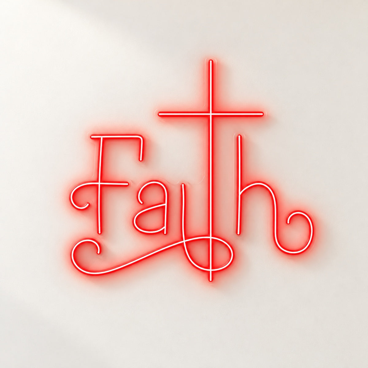 Faith LED Neon Sign - natural light view