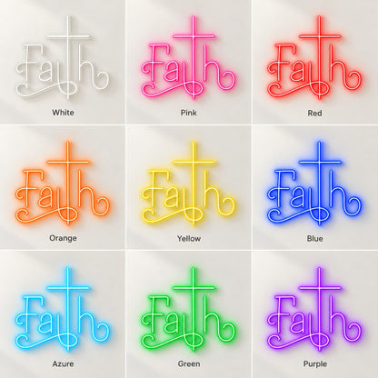 Faith LED Neon Sign - nine-color grid