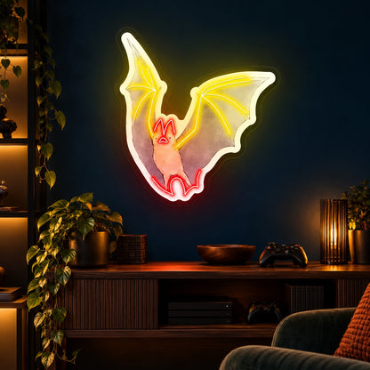 Flying Bat LED Neon Sign - advertising view