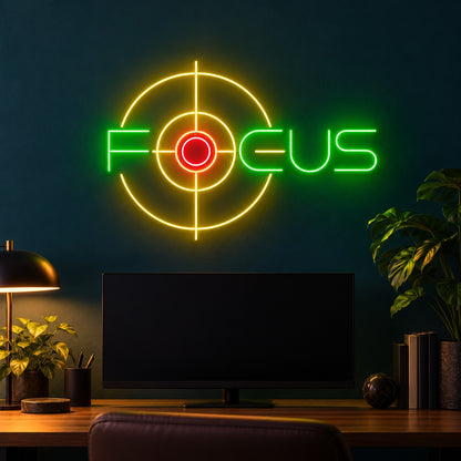Focus LED Neon Sign - advertising view