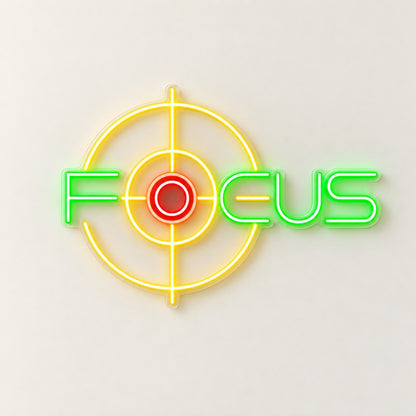 Focus LED Neon Sign - natural light view