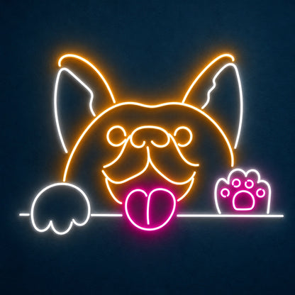 French Bulldog Paw LED Neon Sign - product hero