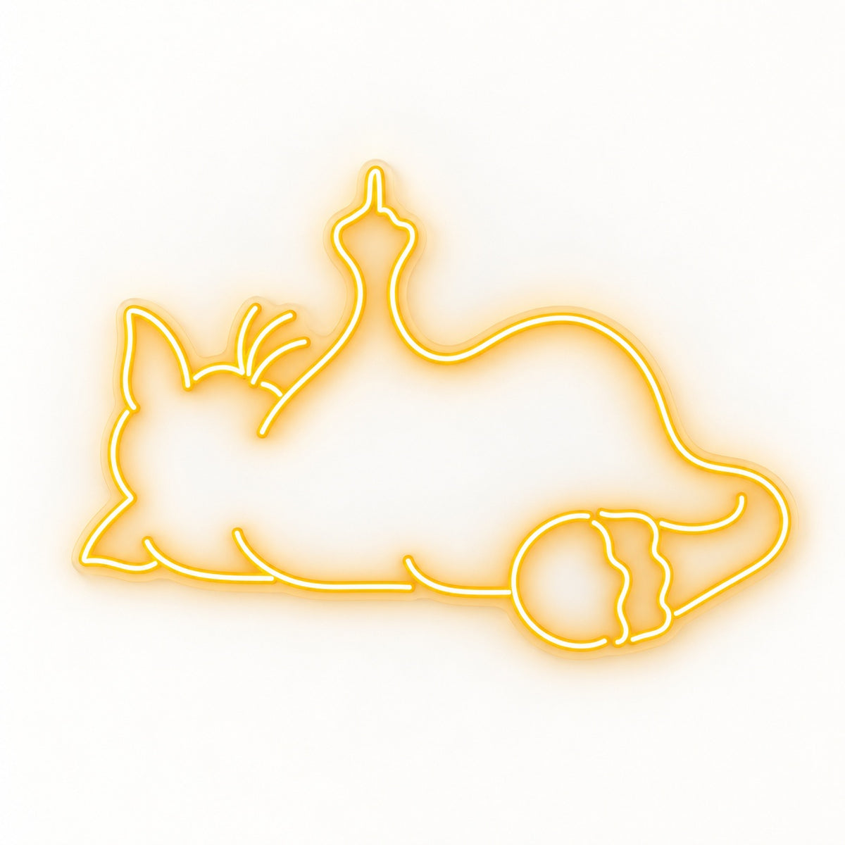 Funny Cat LED Neon Sign - natural light view