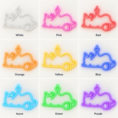 Funny Cat LED Neon Sign - nine-color grid