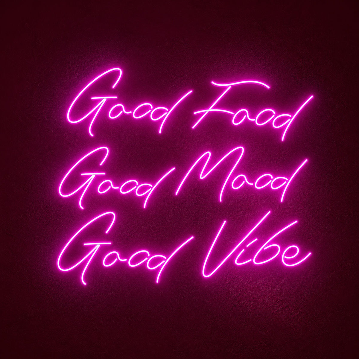 Good Food Good Mood Good Vibe LED Neon Sign - product hero